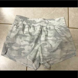 GapFit White Camo Shorts